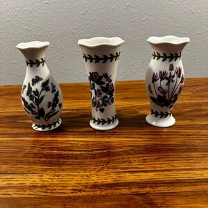 Port Meirion Miniature Botanical Garden Vases Set of 3.  5" Tall. No box